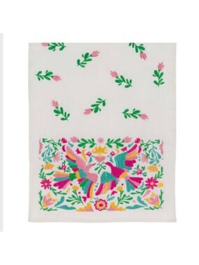 HOBBY LOBBY • Floral Multi-Color Embroidered Bird Table Runner